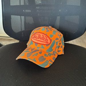 Von Dutch Orange Camouflage Trucker Hat
